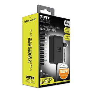 POWER SUPPLY 100W GaN - TYPE C + UNIVERSAL - PLUG IN - EU