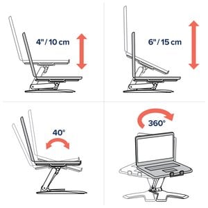 Ergotron Neo-Flex? Notebook Lift Stand. Type de produit: Supports de Laptop, Couleur du produit: Noir, Capacité de charge 
