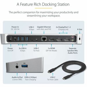 4K USB-C DOCK TRIPLE 4K DOCK 100W 5X USB 5GBPS INDIA