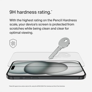 Belkin Screen Protector for iPhone 15 Plus + Easy Align Frame
