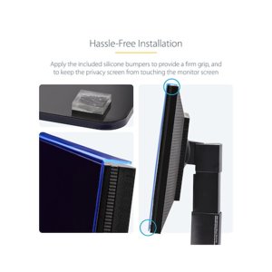 StarTech.com Acrylic Privacy Screen Filter - Black - 1 Each - For 60.96 cm (24") Widescreen LCD Monitor - 16:9 - Blue Ligh