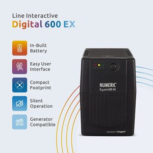 LI UPS WITH 1NOS 7AH SMF BATT INBUILT DIGITAL 600 EX-V UPS2YRS
