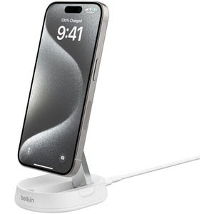 Belkin Convertible Qi2 Magnetic Charging Stand, White