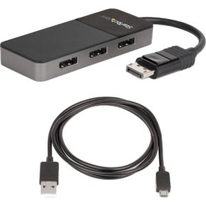 StarTech.com Signal Splitter - Plastic - 30 Hz to 60 Hz - 7680 x 4320 - 2 m (78.74") Maximum Operating Distance - DisplayP