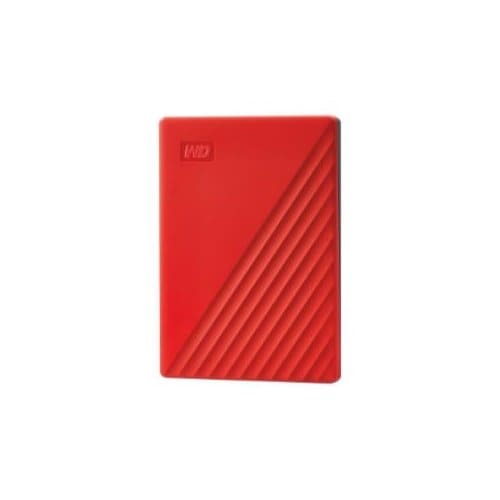 WD 2TB MY PASSPORT PORTABLE EXTERNAL HARD DRIVE RED