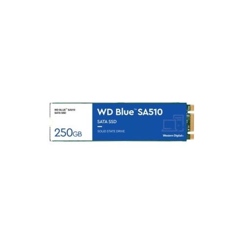 WD Blue SA510 WDS250G3B0B 250 GB Solid State Drive - M.2 2280 Internal - SATA (SATA/600) - Desktop PC Device Supported - 1