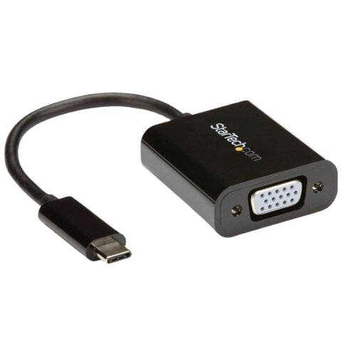 StarTech.com Video Cable - 1 Each - 1 x 15-pin HD-15 - Female - 1 x 24-pin USB 3.1 Type C - Male - Black