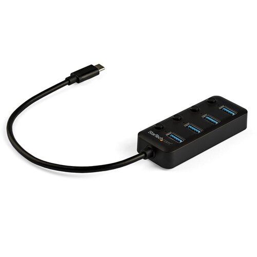 StarTech.com USB Hub - USB Type C - External - Black - UASP Support - 4 Total USB Port(s) - 4 USB 3.0 Port(s)