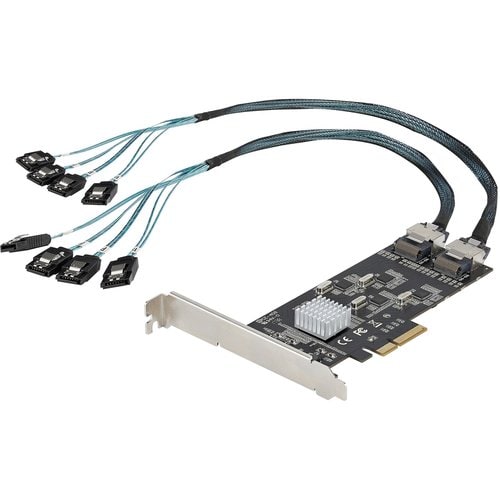 StarTech.com SATA Controller - Serial ATA/600 - PCI Express 2.0 x4 - Plug-in Card - 2 SFF-8087 (36 Pin, Internal Mini-SAS)