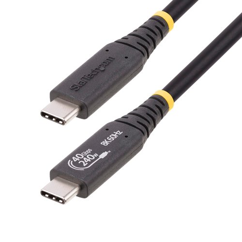 StarTech.com 1 m (39.37") USB4 AV/Data Transfer Cable - 1 - Cable for USB Device, Notebook, MacBook Pro, Mobile Device, Do
