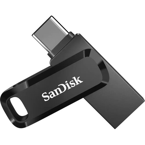 SanDisk Ultra Dual Drive Go 64 GB USB 3.2 (Gen 1) Type A, USB 3.2 (Gen 1) Type C Flash Drive - Black - 300 MB/s Read Speed