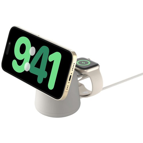 Belkin Magsafe 2-in-1 Wireless Charging Dock, Sand