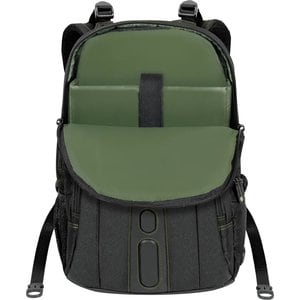 Targus Spruce EcoSmart TBB013AP Carrying Case (Backpack) for 39.62 cm (15.60") Notebook, Accessories - Black, Olive - Poly