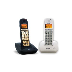 MaxCom MC6800, Telefono DECT, Cornetta wireless, Telefono con vivavoce, 20 voci, Identificatore di chiamata, Nero