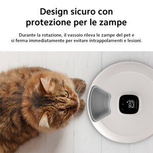 Petoneer PN-110027-01, Alimentatore automatico per animali domestici, Acrilonitrile butadiene stirene (ABS), Bianco, Inter