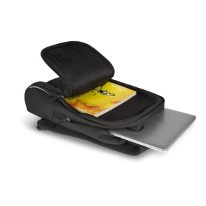 Hamlet Zaino porta Notebook fino a 15,6". Dotato di 3 aperture con Zip separate e 4 scomparti.  Tasca principale con zip a