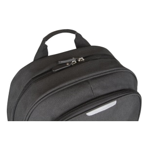 Hamlet Zaino porta Notebook fino a 15,6". Dotato di 3 aperture con Zip separate e 4 scomparti.  Tasca principale con zip a