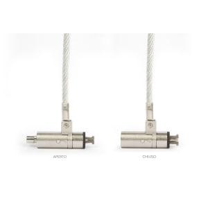 Hamlet Cavo di sicurezza per notebook con Attacco attacco Nano Slot (2,5 x 6 mm), lucchetto a Chiave. Lunghezza 150 cm. Ca
