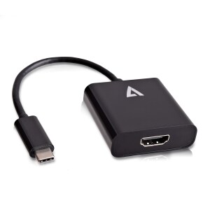 Adattatore Audio/video A/V V7 V7UCHDMI-BLK-1E - Nero - da USB-C maschio a HDMI femmina