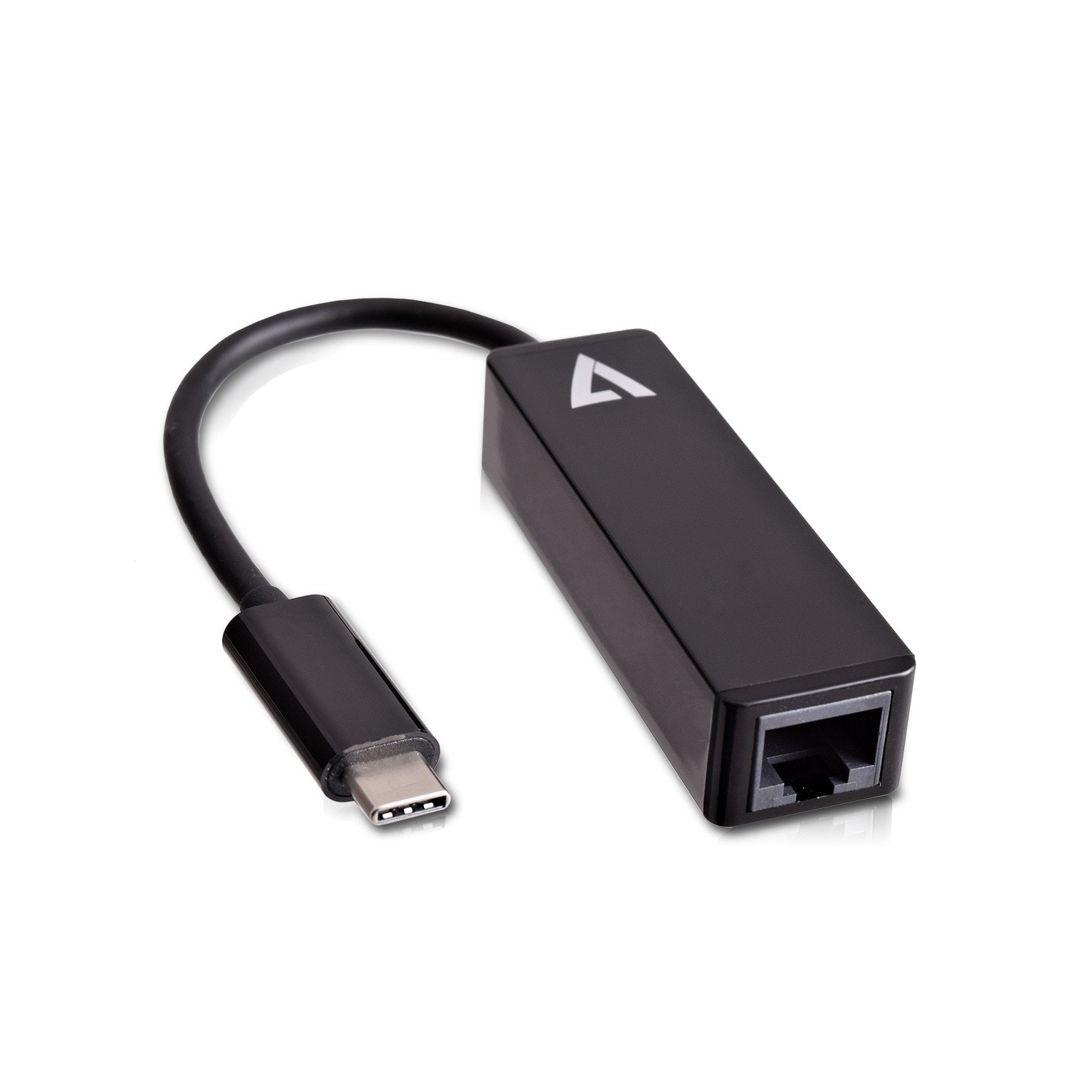 Adattatore  Ethernet Gigabit per Computer/Notebook - V7 V7UCRJ45-BLK-1E - 10/100/1000Base-T - Desktop USB Tipo C - 1 Porta