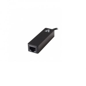 Adattatore  Ethernet Gigabit per Computer/Notebook - V7 V7UCRJ45-BLK-1E - 10/100/1000Base-T - Desktop USB Tipo C - 1 Porta