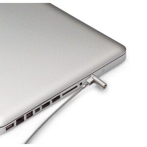 Hamlet Cavo di sicurezza per notebook con Attacco Low Profile x Notebook Slim. Lunghezza cavo 200 cm. Cavo e lucchetto in 