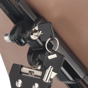 Hamlet Supporto Universale da Tavolo per Tablet PC  8-13" in metallo con cavo di sicurezza. Cavo di sicurezza e lucchetto 