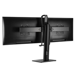 Hamlet Supporto da tavolo per Doppio monitor regolabile in altezza. Universale: supporta tutti i monitor LCD da 17 a 27"" 