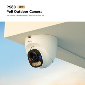 IMOU Videocamera di sorveglianza da esterno PS8D IP PoE 3K/5MP Full-Color ONVIF 2.8 mm con audio bidirezionale