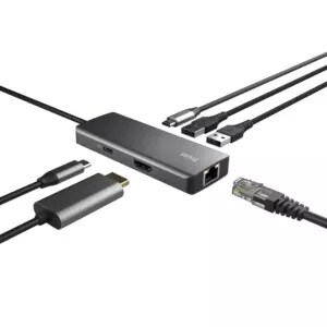 DALYX ADATTATORE MULTIPORTA USB-C 6-IN-1 - ARGENTO