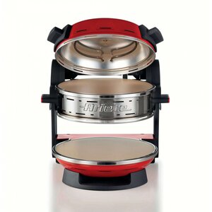 Ariete 927 Pizzeria , Forno pizza doppio, 2300 W, 2 pietre refrattarie, 2 pizze in 4 minuti, 2 termostati, Diametro 32 cm,