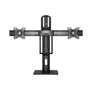 Hamlet Supporto da tavolo per Doppio monitor regolabile in altezza. Universale: supporta tutti i monitor LCD da 17 a 27"" 