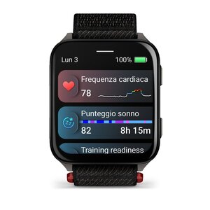 Garmin Venu X1. Dimensioni diagonale schermo: 5,08 cm (2"), Tecnologia display: AMOLED, Risoluzione del display: 448 x 486