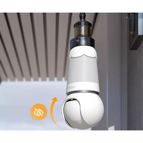 Telecamera a bulbo 2K Pan&Tilt, risoluzione 2K (3 MP), compressione video H.265/H.264, frequenza fotogrammi fino a 15 fps,