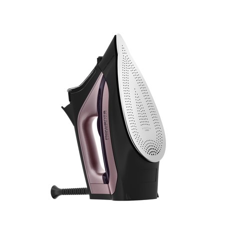 Rowenta Express Steam Ferro da stiro a vapore, Acciaio inossidabile, 200 g/min, colore Nero, Rosa