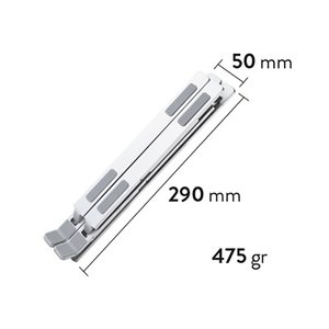 Hamlet Tiramisù PRO Supporto per Notebook da viaggio in alluminio per una corretta postura, richiudibile ed ergonomico. De