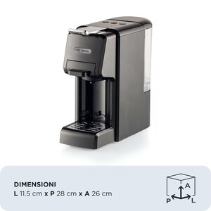 Ariete 1304 Macchina da caffè a cassetti, 1350W, Capacità serbatoio 0,7L, Pressione 19 bar, 2 tipologie di caffè, Capsule 