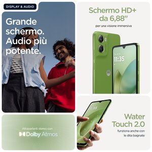 Motorola moto g06, 17,5 cm (6.88"), Doppia SIM, Android 15, 4G, USB tipo-C, 8 GB 256GB, 5200 mAh, colore verde