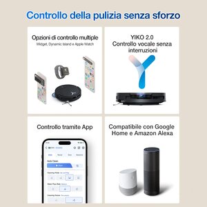 Ecovacs Deebot T50 Omni Gen 2, Sacchetto per la polvere, Nero, Rotondo, Sacchetto per la polvere, Carica, Purification, 63 dB