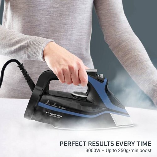 Rowenta DW9411D1, Ferro da stiro a secco e a vapore, Nero, Blu, Da Incasso, Pulsanti, Manopola, 3000 W