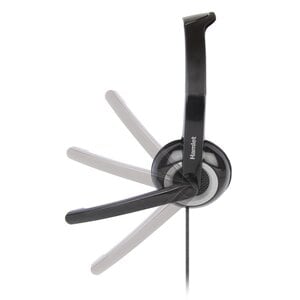 Hamlet Cuffia Stereo USB con Microfono per PC e Notebook. Doppia Connessione USB-A + USB-C. Bi-Aurale. Auricolari in morbi