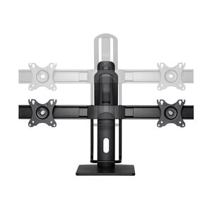 Hamlet Supporto da tavolo per Doppio monitor regolabile in altezza. Universale: supporta tutti i monitor LCD da 17 a 27"" 