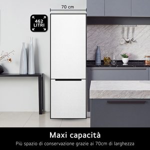 Congelatore/Freezer LG Combi GBB567PZCMB 462 L - Installazione libera - Acciaio inox - Acciaio inox - Smart Connect - 7 x 