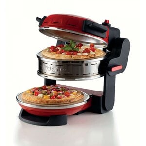 Ariete 927 Pizzeria , Forno pizza doppio, 2300 W, 2 pietre refrattarie, 2 pizze in 4 minuti, 2 termostati, Diametro 32 cm,
