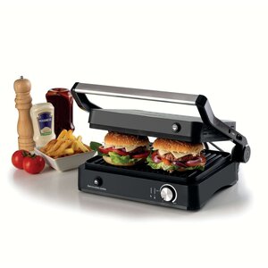 Ariete MetalGrill 3in1, Griglia elettrica per grigliate miste, 2000W, 3 modalità di cottura, Piastre antiaderenti, colore 