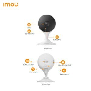 Telecamera IP Cue 2 2K, risoluzione 3MP (2K), compressione video H.265/H.264, frequenza fotogrammi fino a 25 fps, visione 