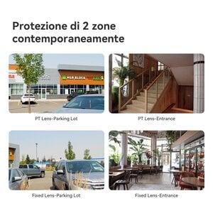 Telecamera IP Cruiser Dual 2 6MP, risoluzione doppia lente totale 6MP, 1 lente fissa 2K/3MP (panoramica 0~260° e inclinazi