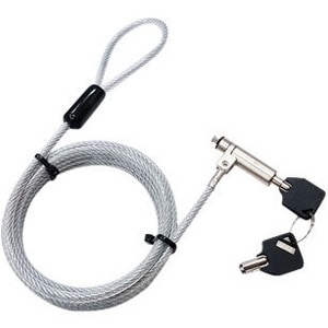 Hamlet Cavo di sicurezza per notebook con Attacco Low Profile x Notebook Slim. Lunghezza cavo 200 cm. Cavo e lucchetto in 