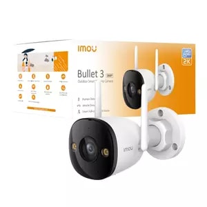 Imou Bullet 3 Telecamera da esterno 3MP/2K powered by IMOU SENSE con visione notturna a colori. Telecamera da esterno con 