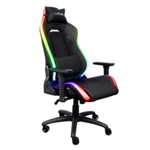 Sedia gaming TRUST RUYA LED RGB - NERO - REALIZZATA CON MATERIALI SOSTENIBILI - ILLUMINAZIONE RGB